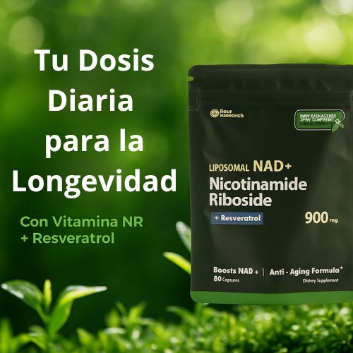 Liposomal NAD+ con Resveratrol - Elimina las Arrugas Revitaliza tu Energía y Juventud en solo 30 días
