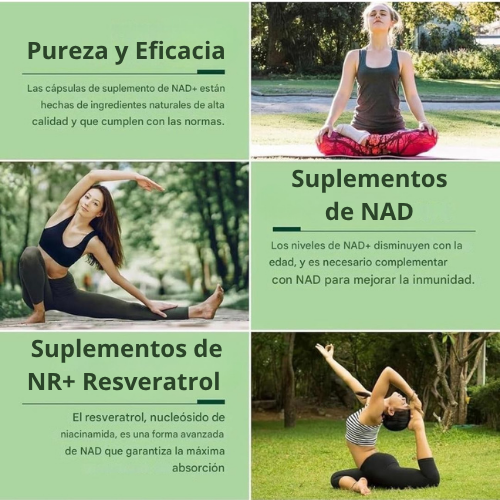 Liposomal NAD+ con Resveratrol - Elimina las Arrugas Revitaliza tu Energía y Juventud en solo 30 días