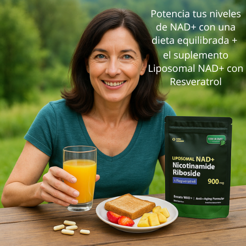 Liposomal NAD+ con Resveratrol - Elimina las Arrugas Revitaliza tu Energía y Juventud en solo 30 días