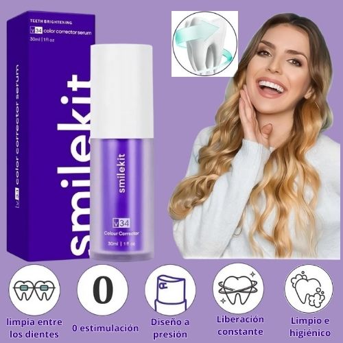 Blanqueador Dental Lila V34 Dientes en Solo 3 Días