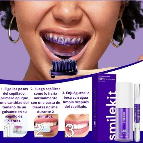 Blanqueador Dental Lila V34 Dientes en Solo 3 Días