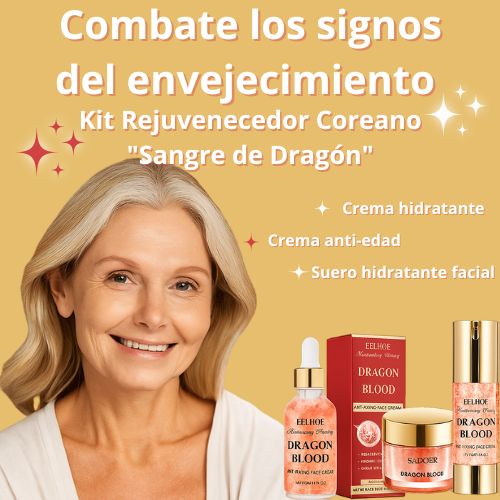 Kit Rejuvenecedor Coreano "Sangre de Dragón" Efecto Lifting en 7 Días