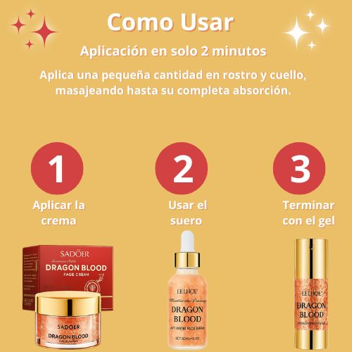 Kit Rejuvenecedor Coreano "Sangre de Dragón" Efecto Lifting en 7 Días