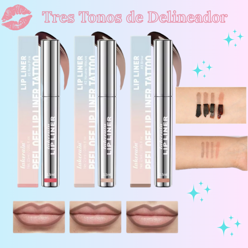 Liner Peel-Off Delineador de Labios Efecto Tattoo Mate