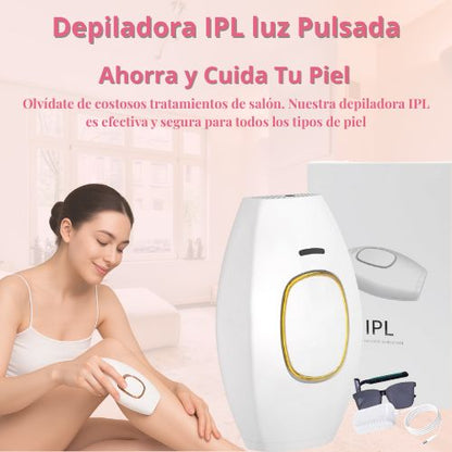 Depiladora IPL piel suave y sin vello en semanas.