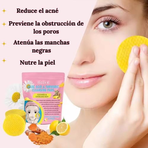 Almohadillas Iluminadoras Cúrcuma-Kójico ¡Luce una piel radiante en solo 7 días!